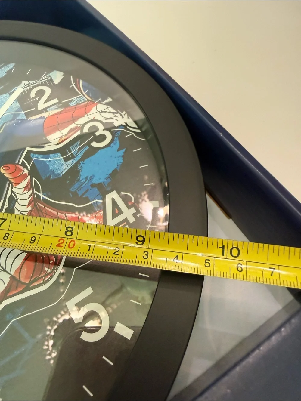 NIB Spider-Man Red & Blue Wall Clock Battery Operated